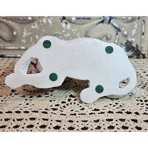 Adorable Dalmatian Puppy Dog Figurine Shelf Sitter White Spotted Red Bowtie - Picture 5 of 8